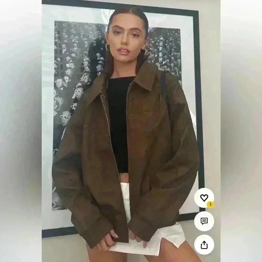 Oversized Suede genuine leather jacket XL American Classics Colebrook